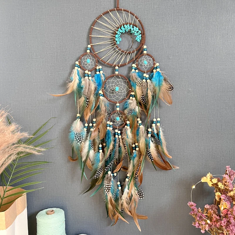 Boho Wind Chimes - Dream Catcher Vintage Wind Chime Hanging
