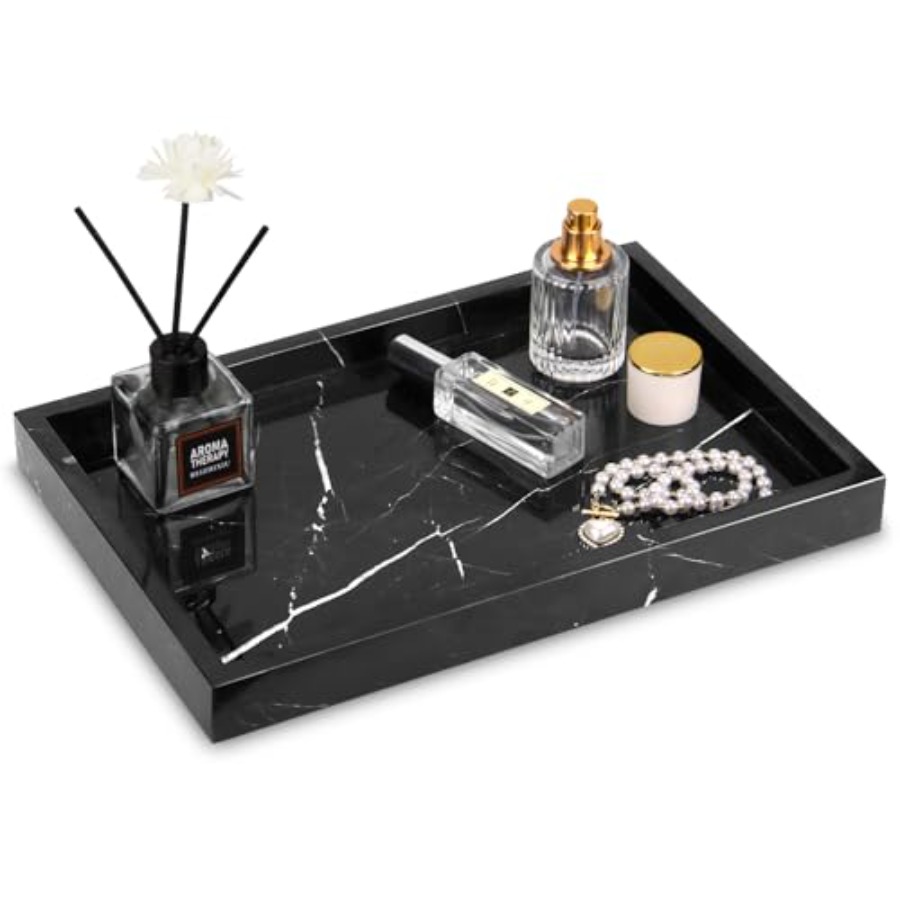 Home Decor In - Marble Bathroom Vanity Tray, Natural Luxury