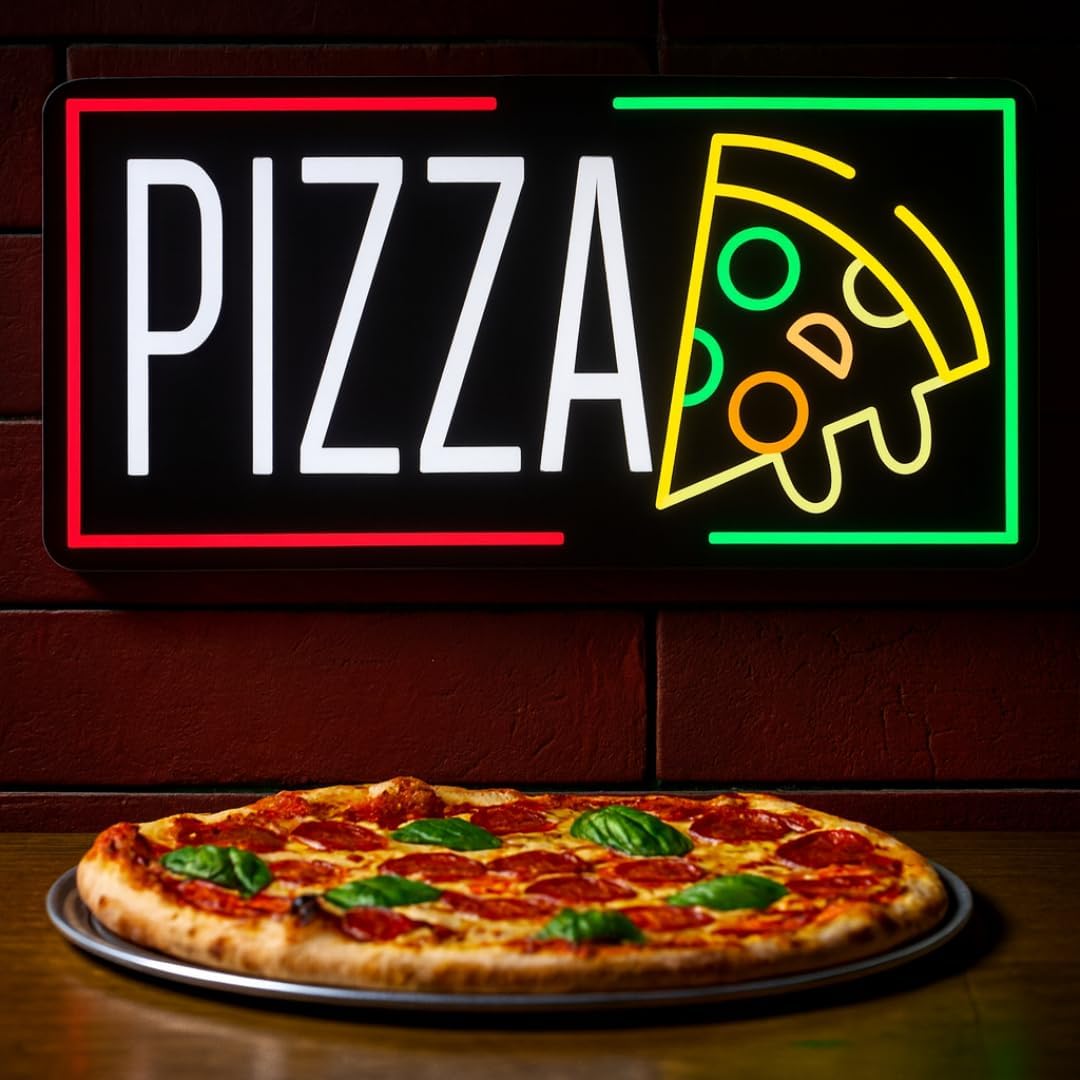 Home Decor Light - Pizza Neon Sign Business USB LED