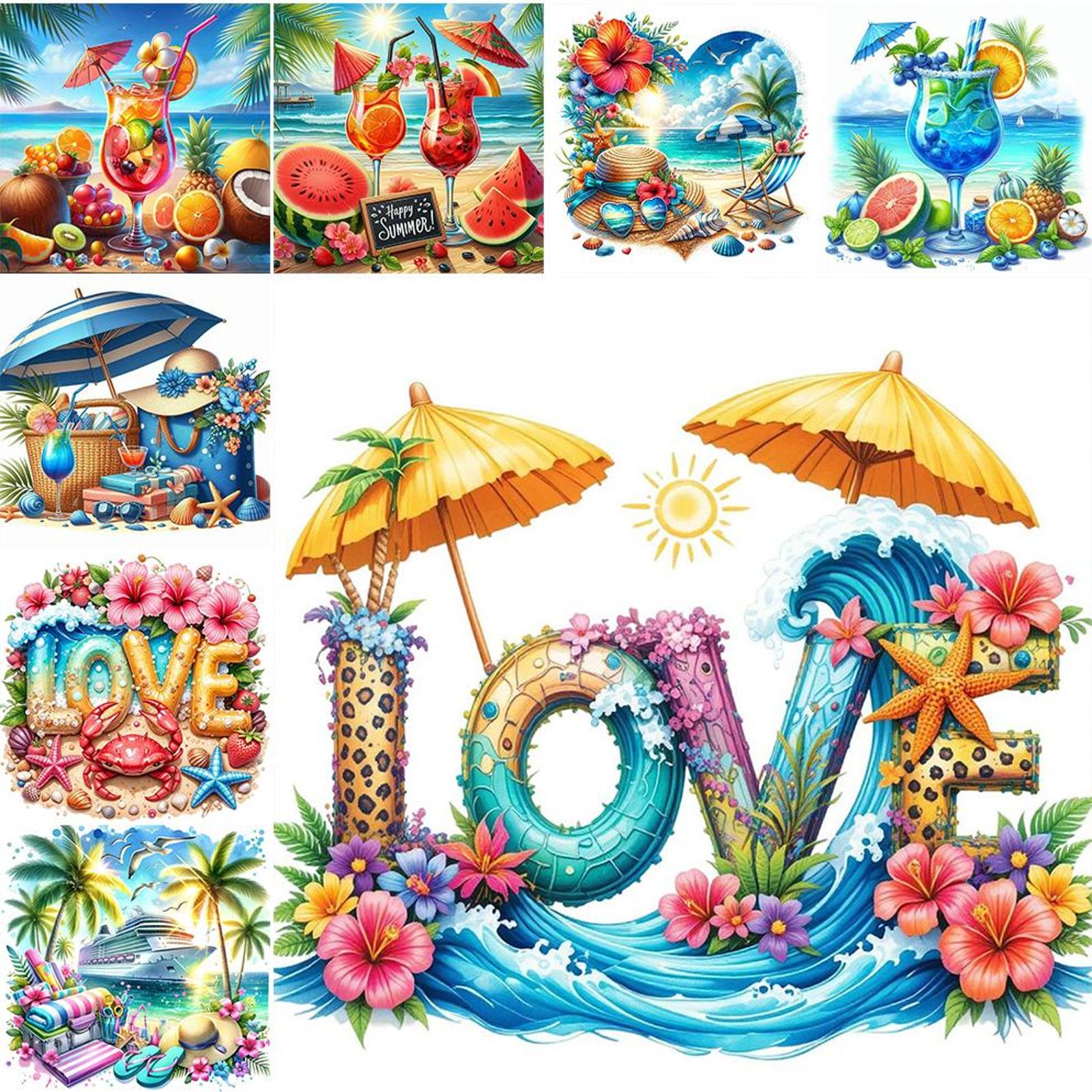 Home Decor Diy Ideas - Summer Beach Full DIY 5D Round