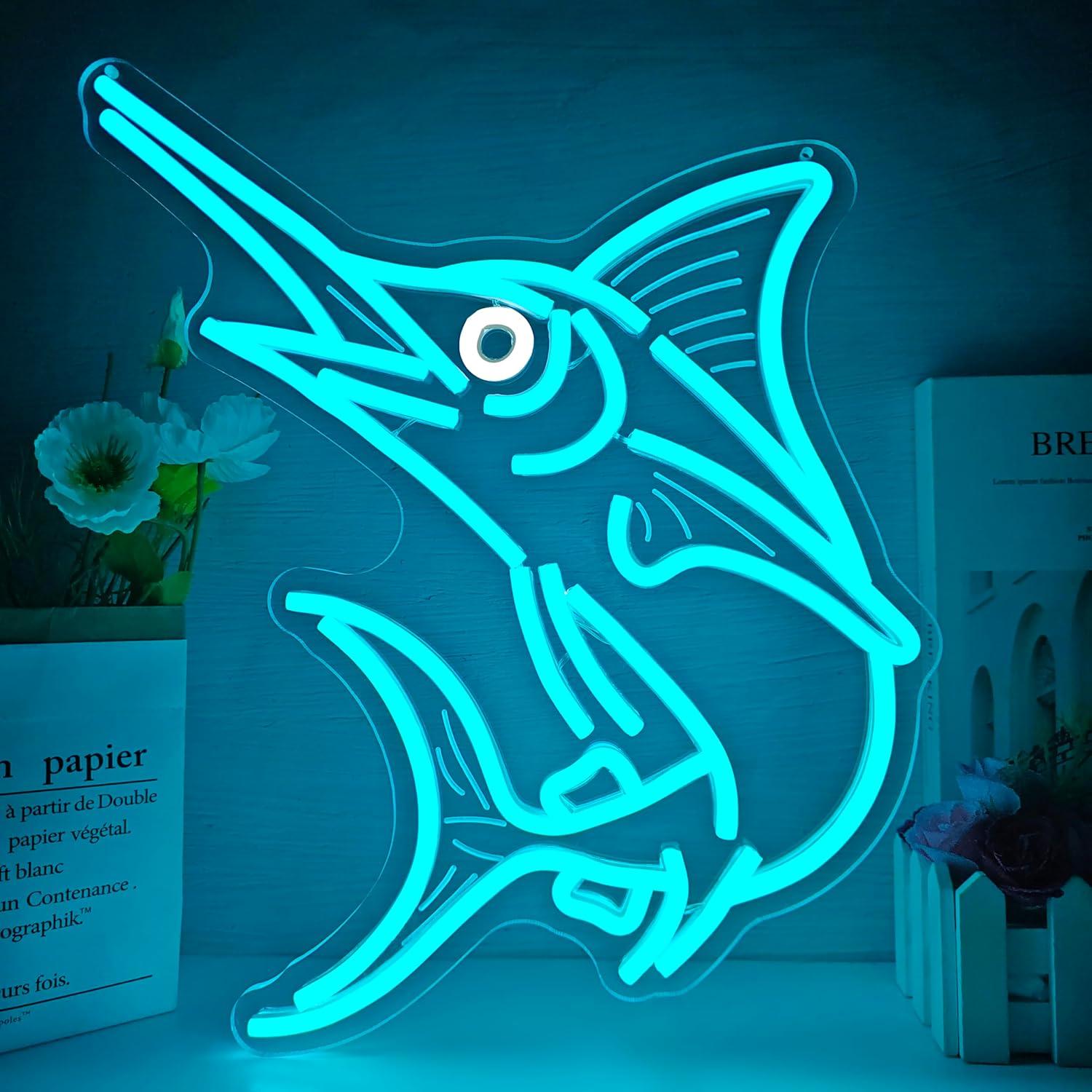 Home Decor Light - Marlin Fish Neon Sign Deep Sea