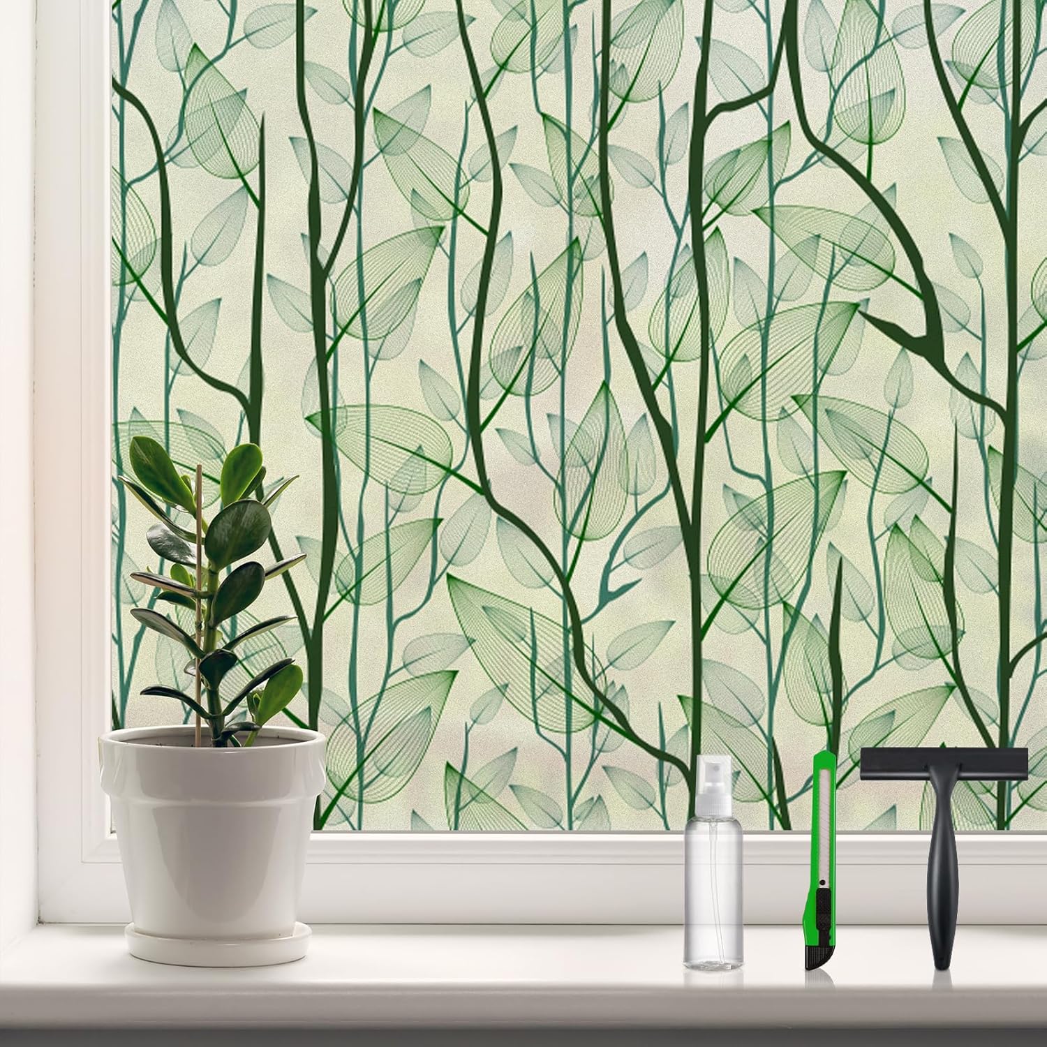 Home Decor In - Decorative Stained Glass Window Film, Static