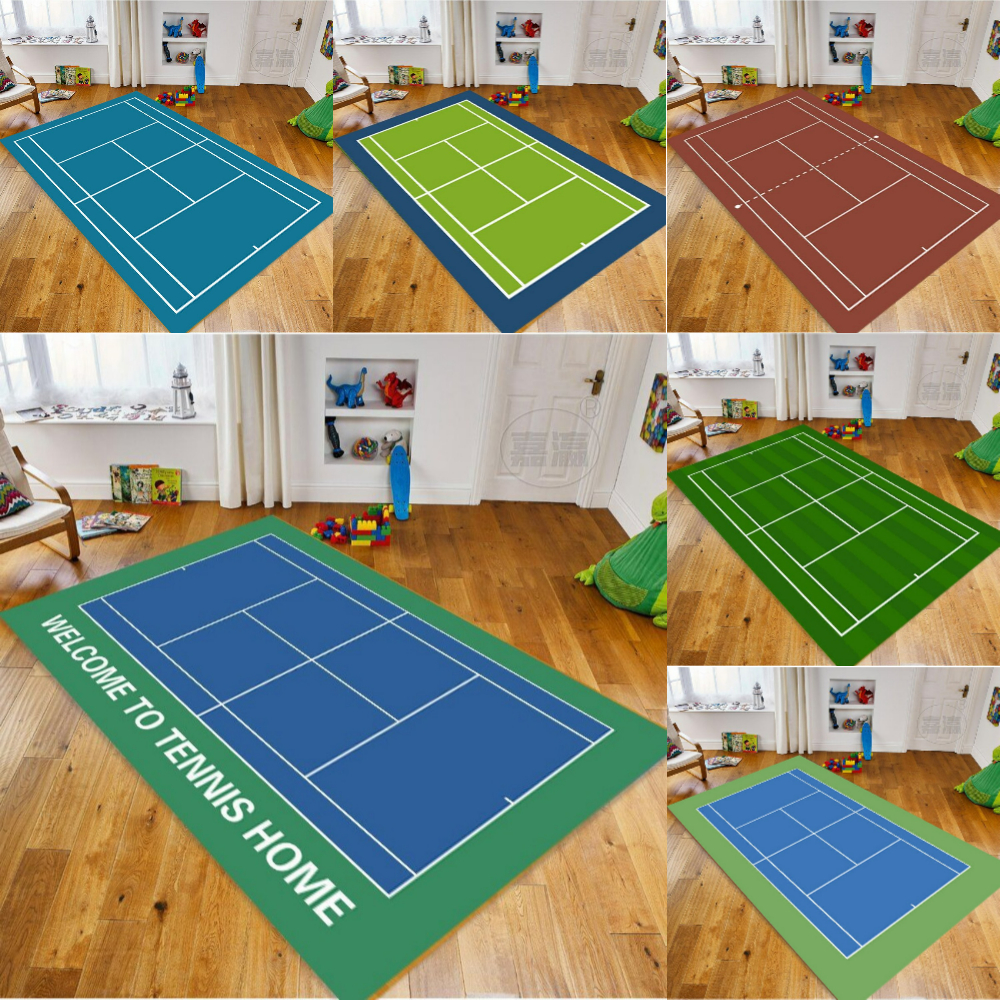 Home Decor Retailers - Tennis Sport Tennis Court Pattern Carpet