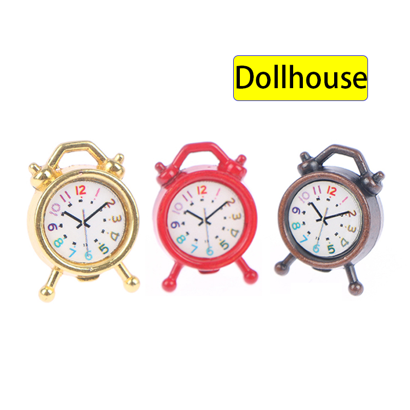 Home Decor Unique Items - 1PC 1:12 Scale Alarm Clock Doll