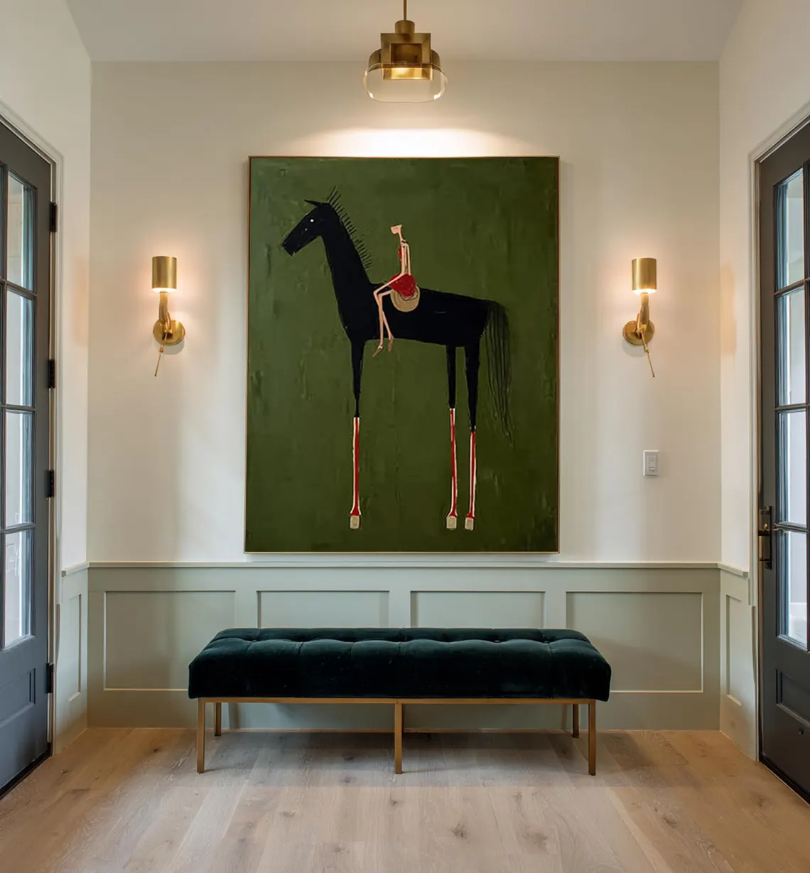 Abstract Oil Painting - horse art Neutral Home Decorpainting Large