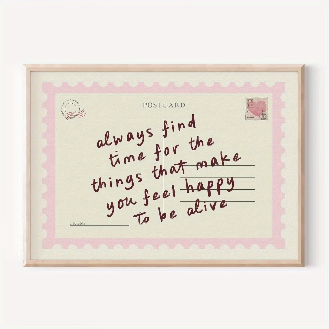 Home Decor On Wall - Retro Postcards That Encourage Spending Time