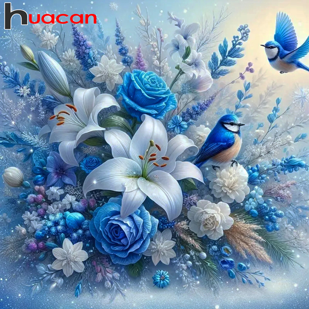 Home Decor Scrap - Huacan New Arrivals Diamond Painting Flower