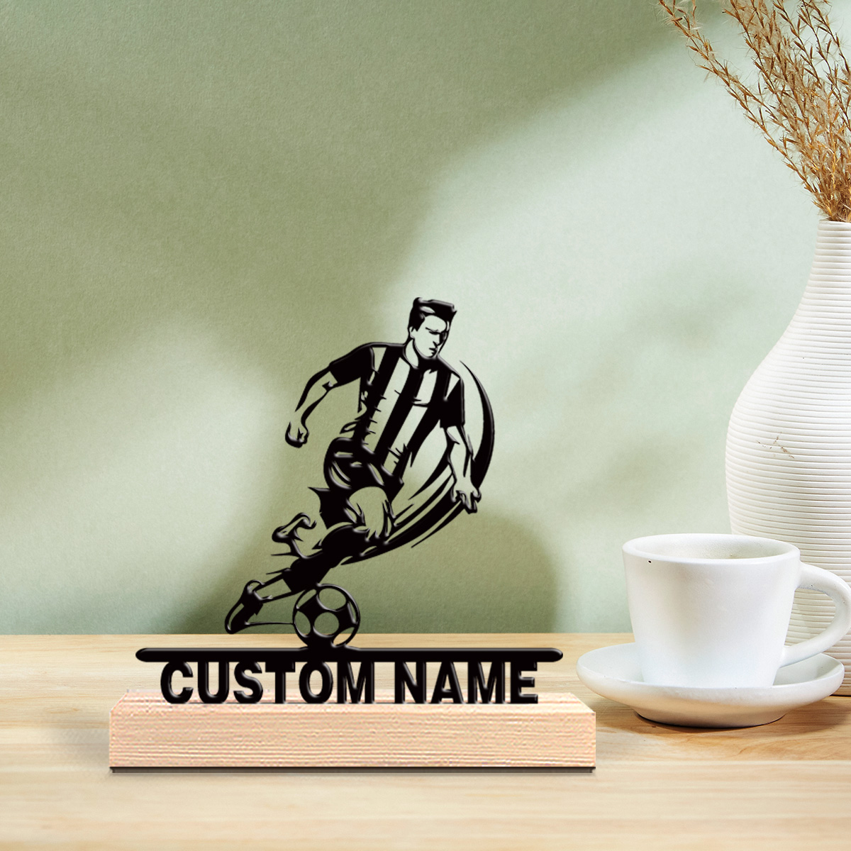 Home Decor Kitchen - 1pc Personalized Custom Football player Metal