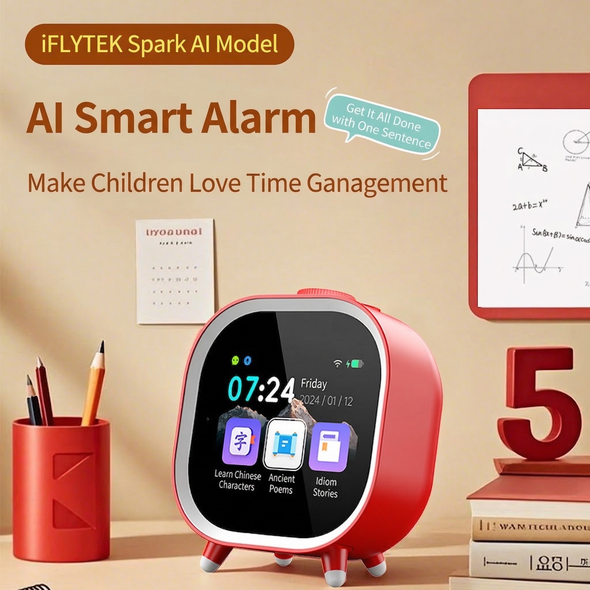 Home Decor Ai - AI Voice Smart Alarm Clock WiFi
