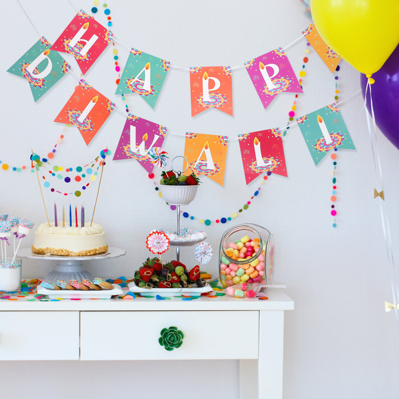 Home Decor Scrap - Celebrate Diwali Wall Decor Banner for