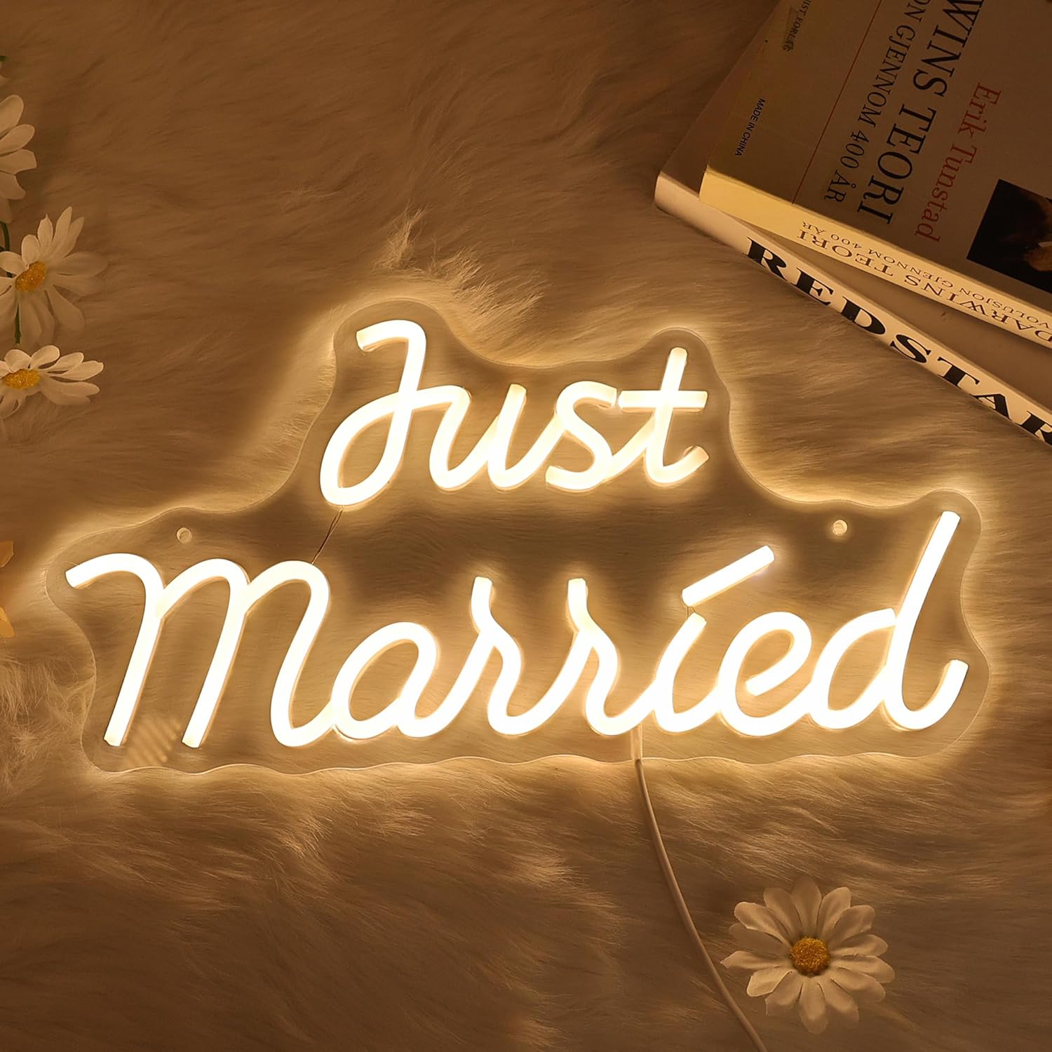 Home Decor Light - Just Married Neon Sign USB Dimmable