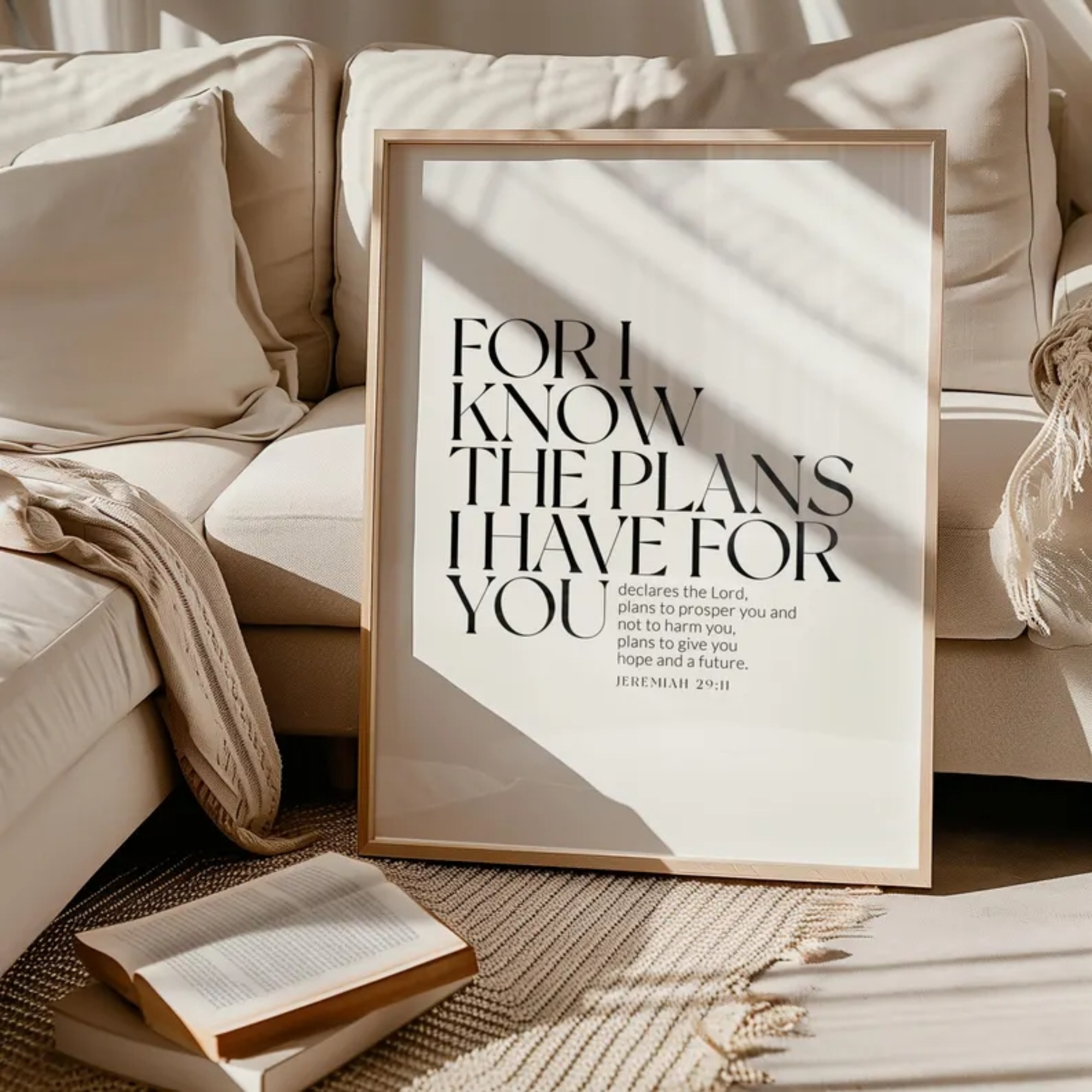 Home Decor On Wall - Bible Jeremiah 29:11Christian Wall Art Print