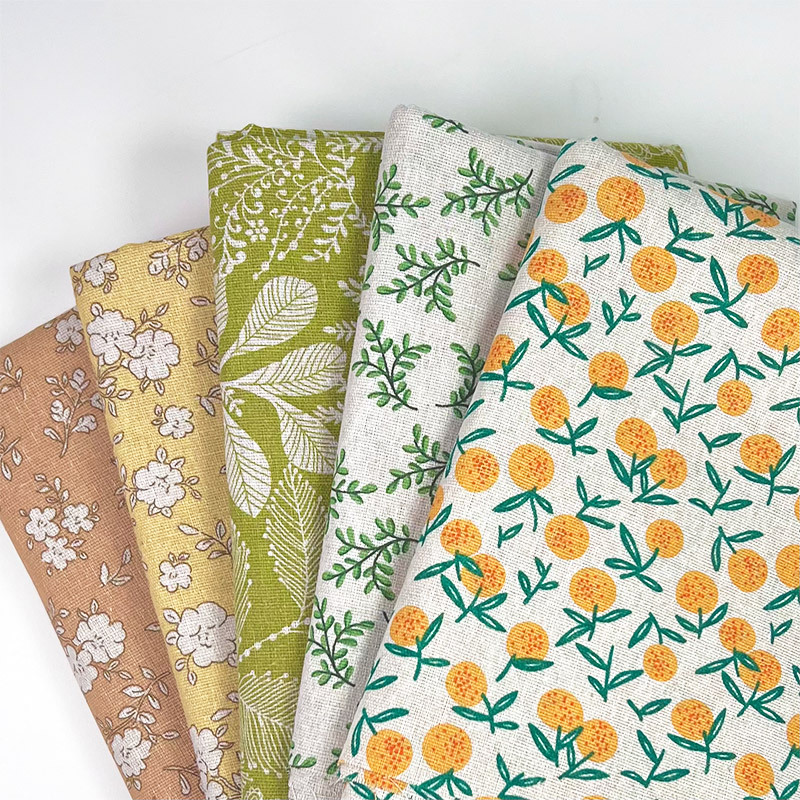 Home Decor In - Pastoral Floral Cotton Linen Blend Fabric