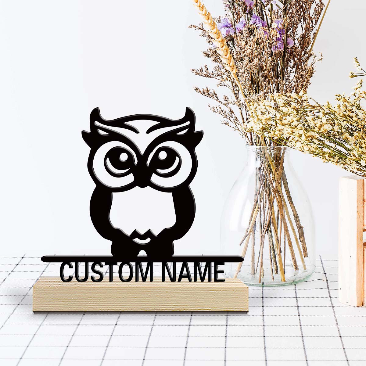 Home Decor Kitchen - 1pc Beauty Personalized Custom owl Metal