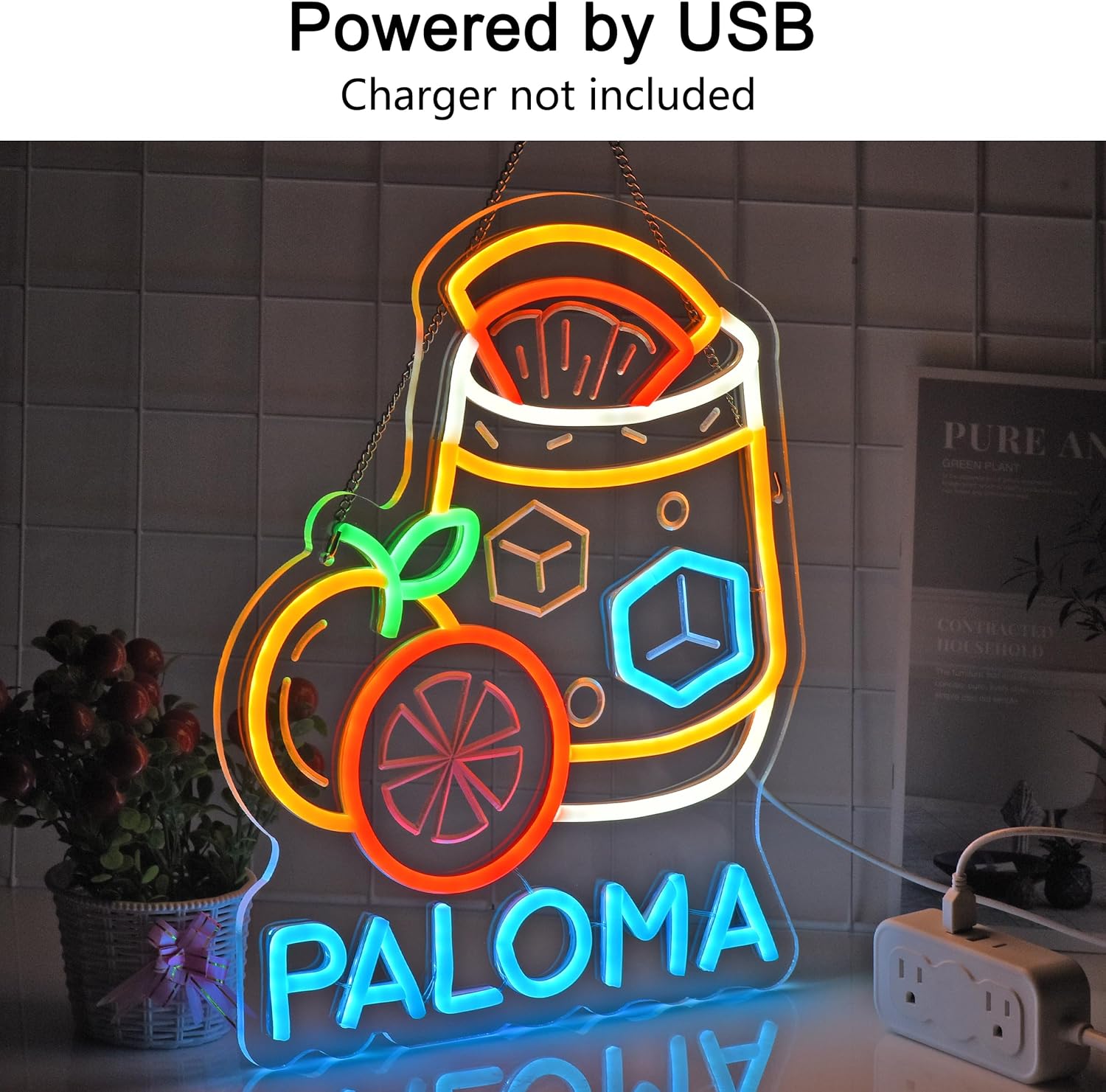 Paloma Neon Sign Wall Art Deco - Home Decor Kitchen avis et prix