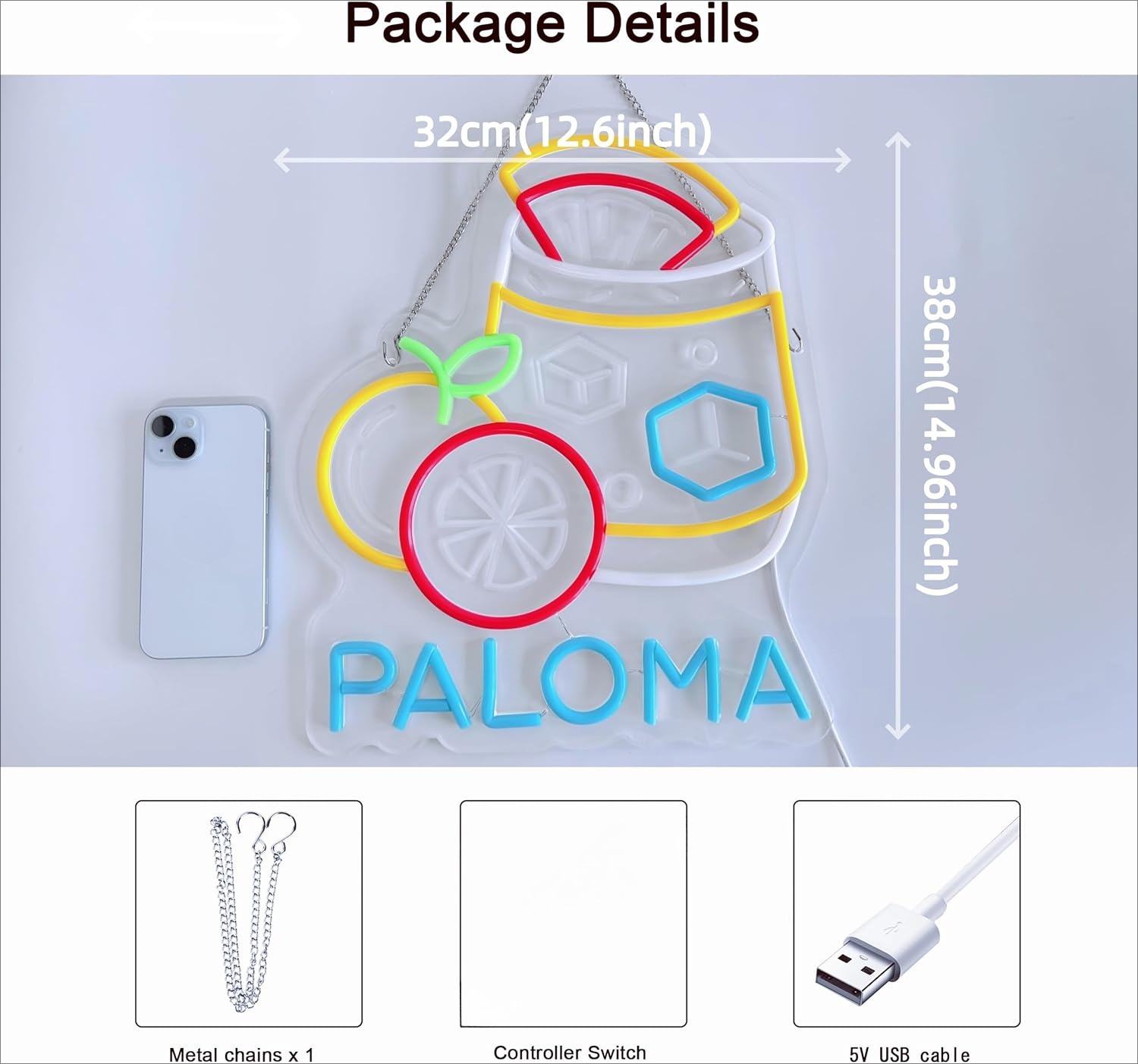 Paloma Neon Sign Wall Art Deco - Home Decor Kitchen avis et prix