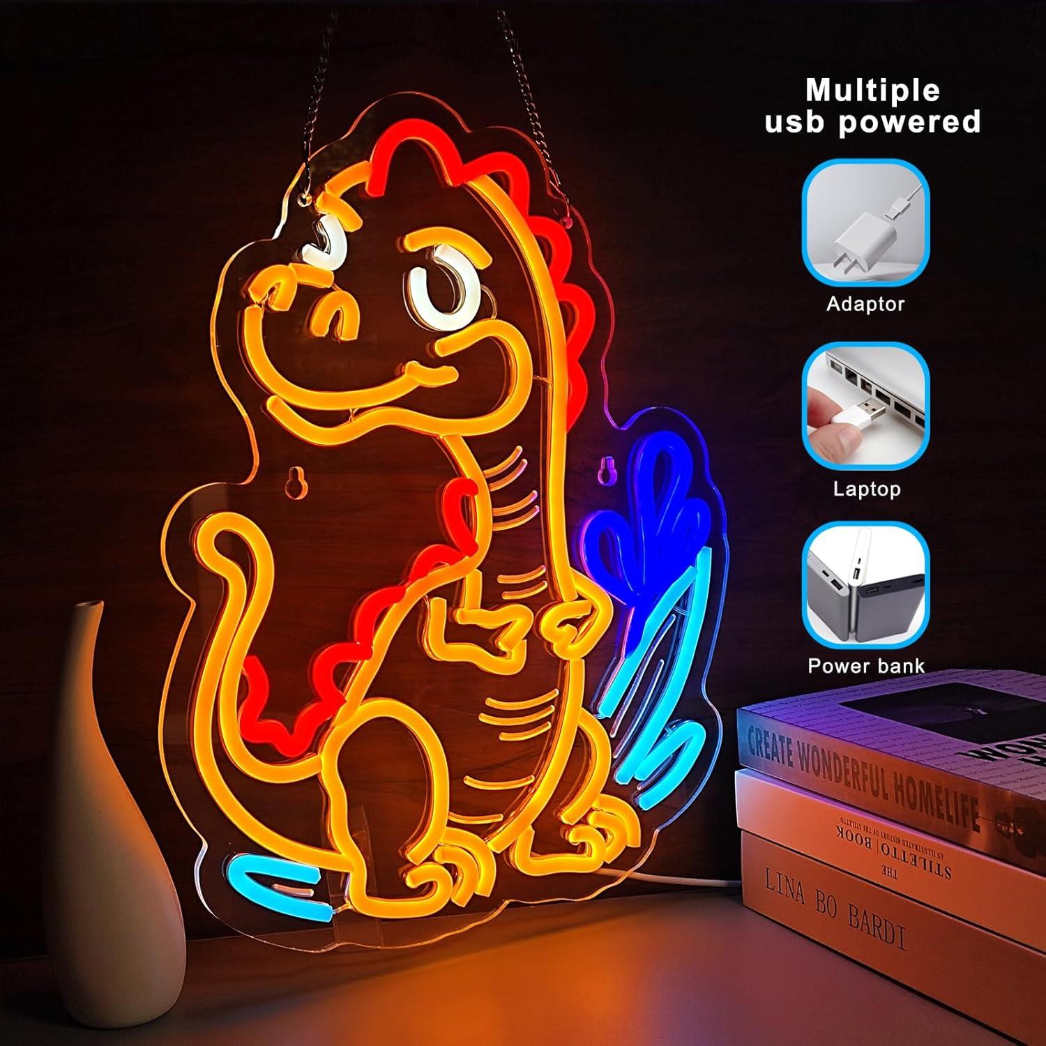 Cute Dinosaur Neon Sign Cartoo - Home Decor Light avis et prix