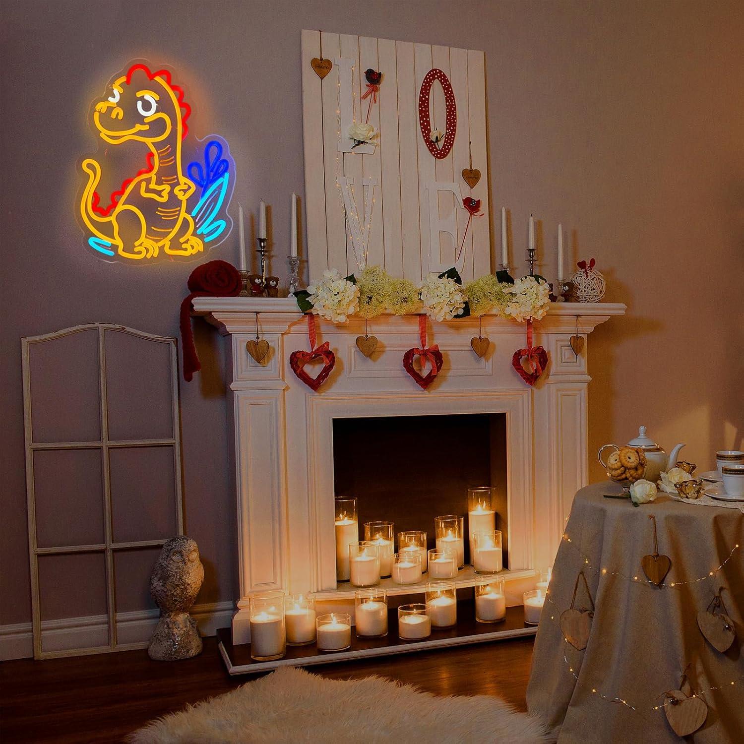 Cute Dinosaur Neon Sign Cartoo - Home Decor Light avis et prix