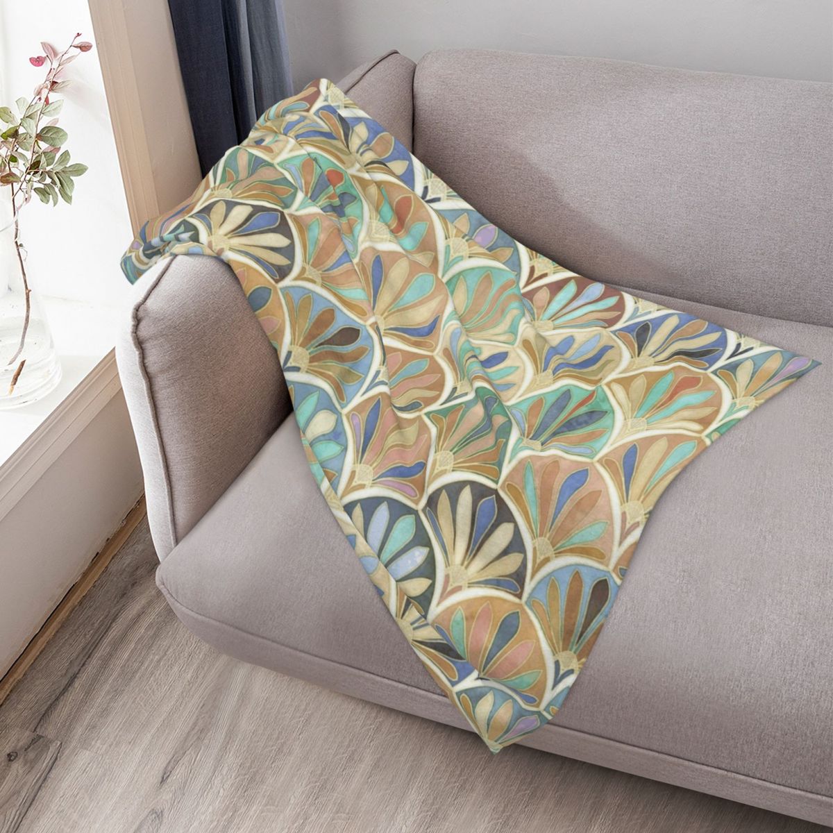 Autumn Neutrals Vintage Twenti - Neutral Throw Blanket avis et prix