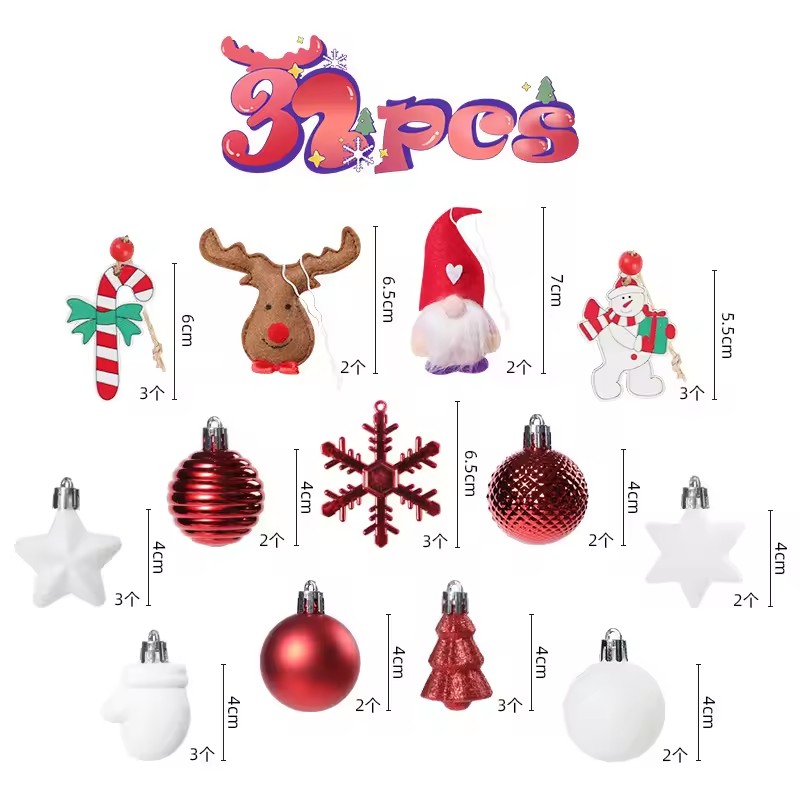 32Pcs Christmas Ball Ornaments - Home Xmas Decor Ideas avis et prix
