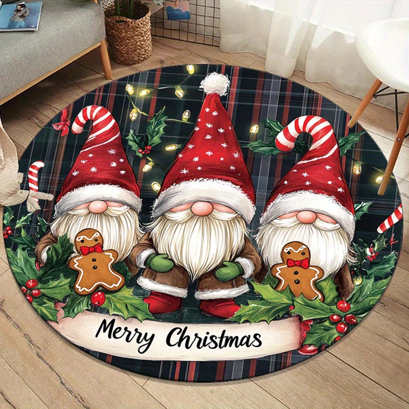 Christmas Gnomes Round Rug Plu - Home Xmas Decor Ideas avis et prix
