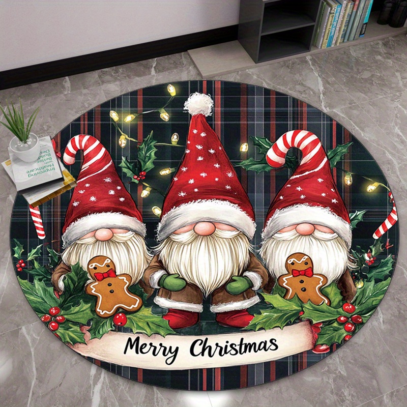 Christmas Gnomes Round Rug Plu - Home Xmas Decor Ideas avis et prix