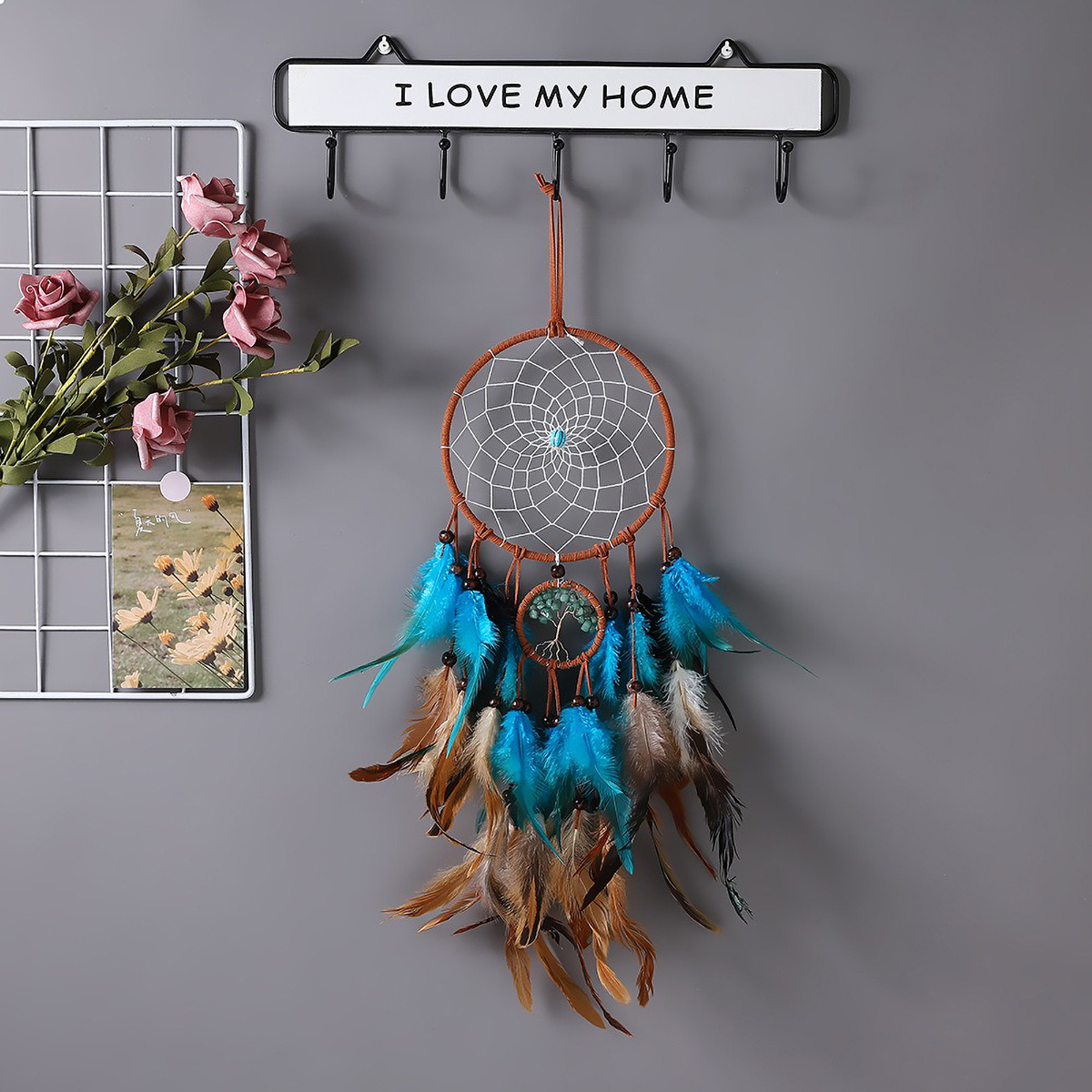 Handmade Feather Dream Catcher - Boho Wind Chimes avis et prix
