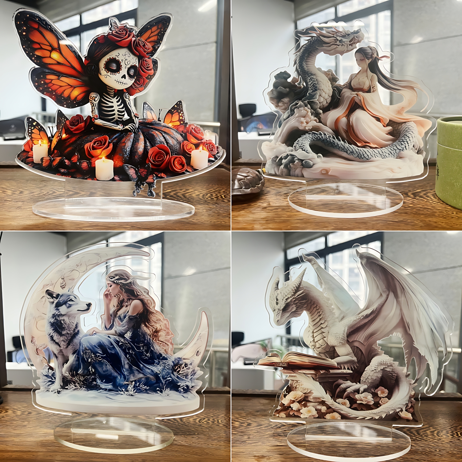 Two Tigers Statue,2D Flat Anim - Home Decor Unique Items avis et prix