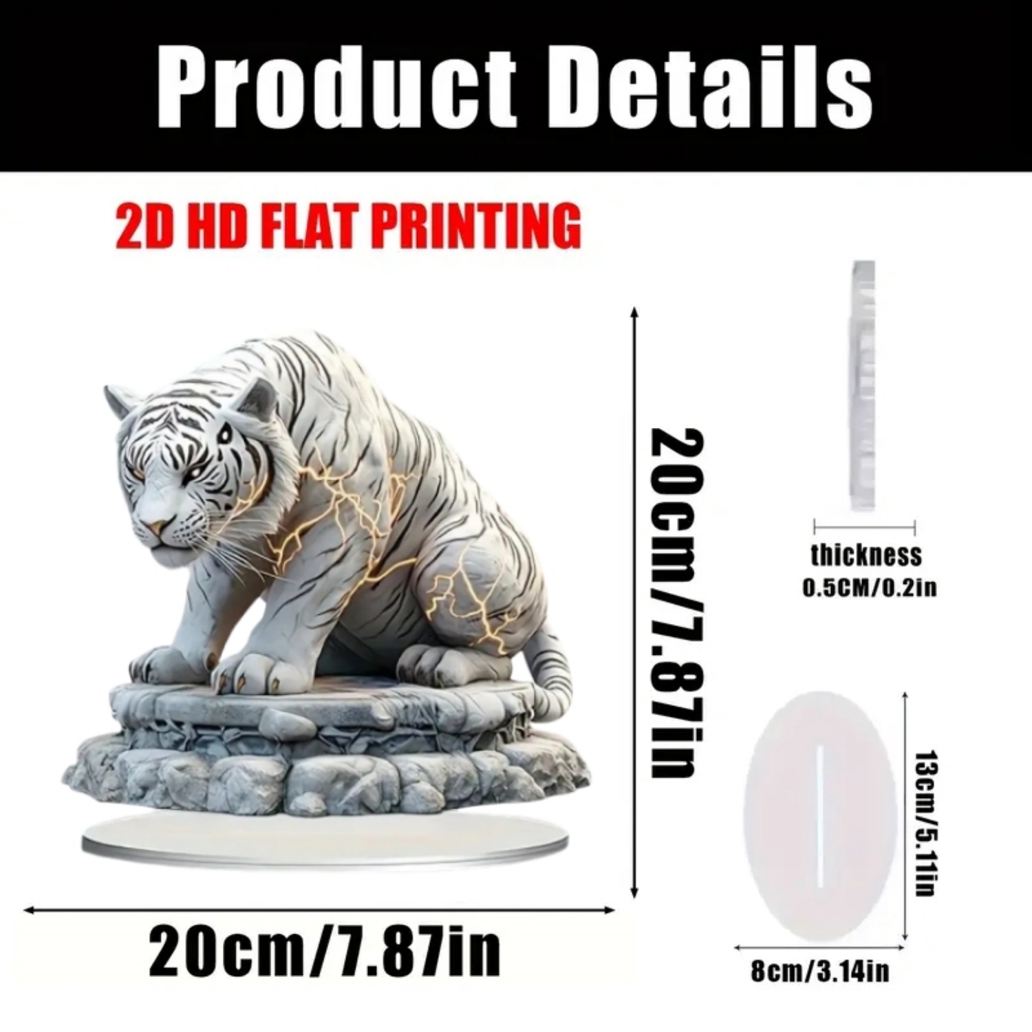 Two Tigers Statue,2D Flat Anim - Home Decor Unique Items avis et prix