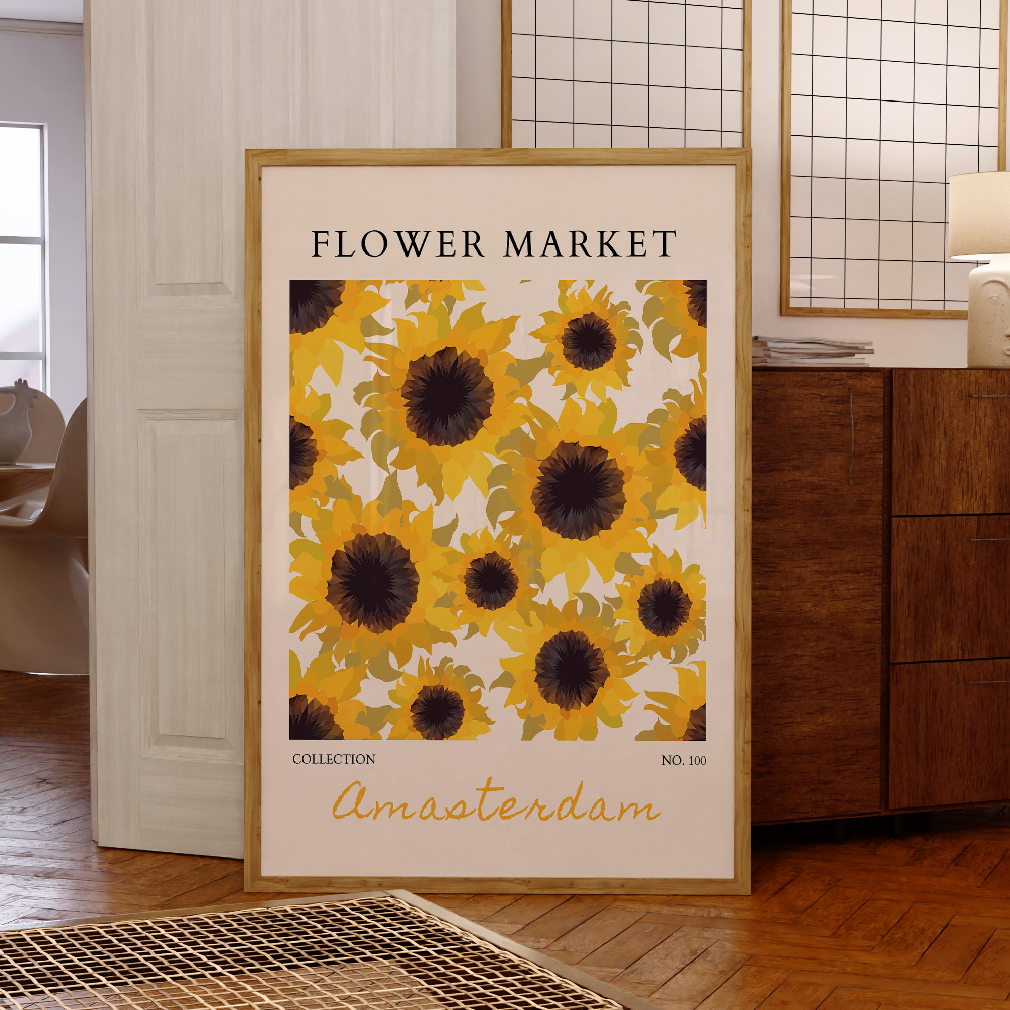 Modern Yellow Flowers Flower M - Home Decor On Wall avis et prix