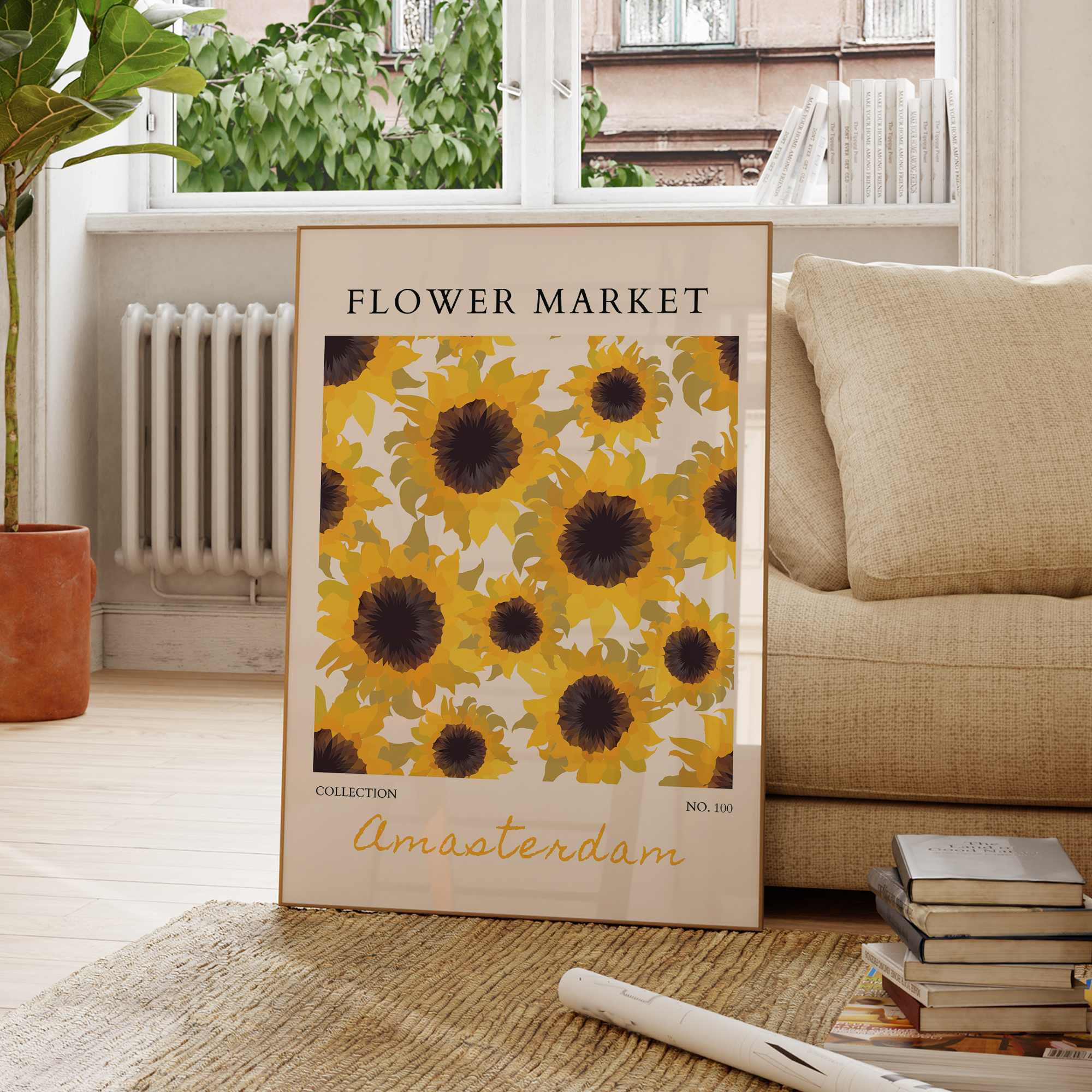 Modern Yellow Flowers Flower M - Home Decor On Wall avis et prix