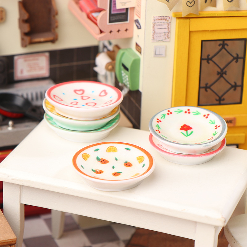 5Pcs 1/12 Dollhouse Mini Plate - Home Decor Kitchen avis et prix
