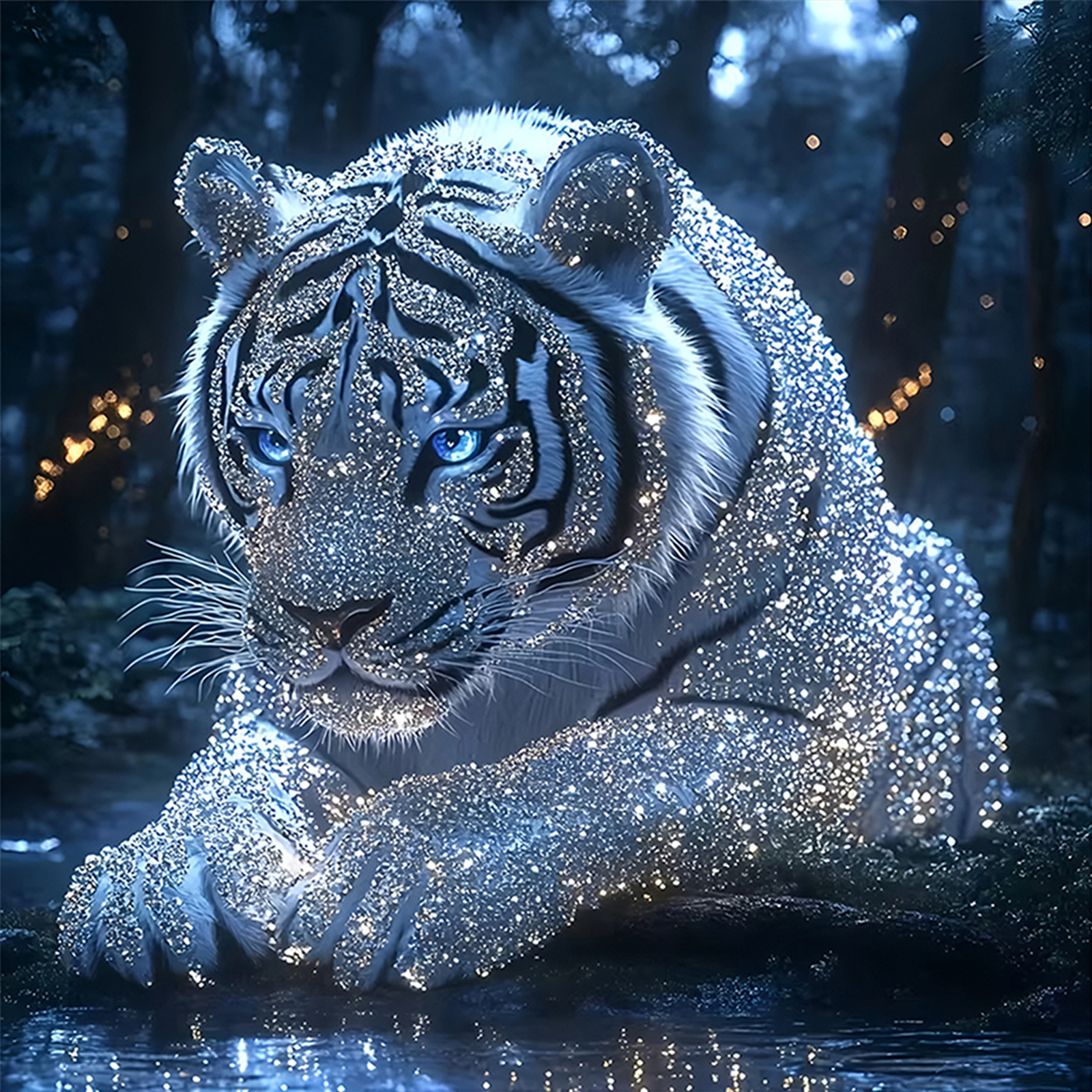 Flash Tiger Full DIY 5D Round  - Home Decor Diy Ideas avis et prix