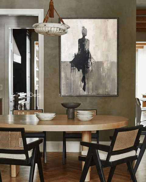 Black Wabi-sabi Art Artistic P - Abstract Oil Painting avis et prix
