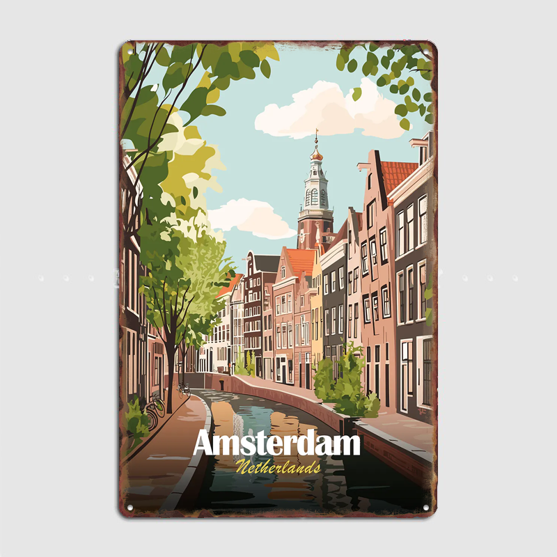 Amsterdam Netherlands Canal Tr - Home Decor Netherlands avis et prix