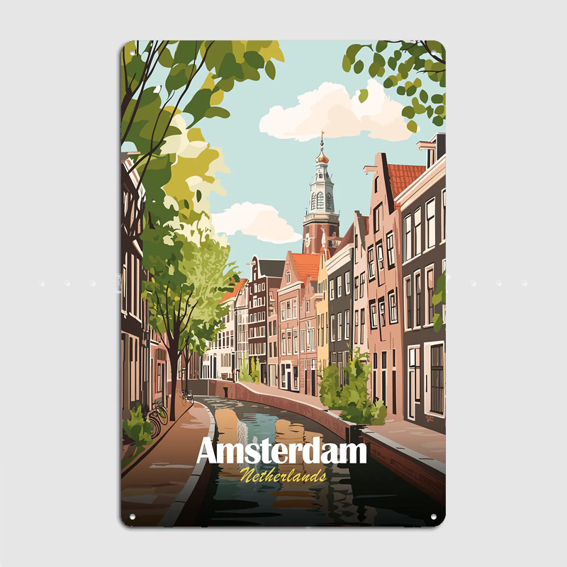 Amsterdam Netherlands Canal Tr - Home Decor Netherlands avis et prix