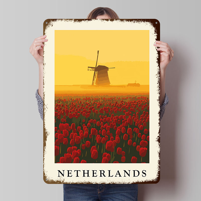 Netherlands Windmill and Tulip - Home Decor Netherlands avis et prix