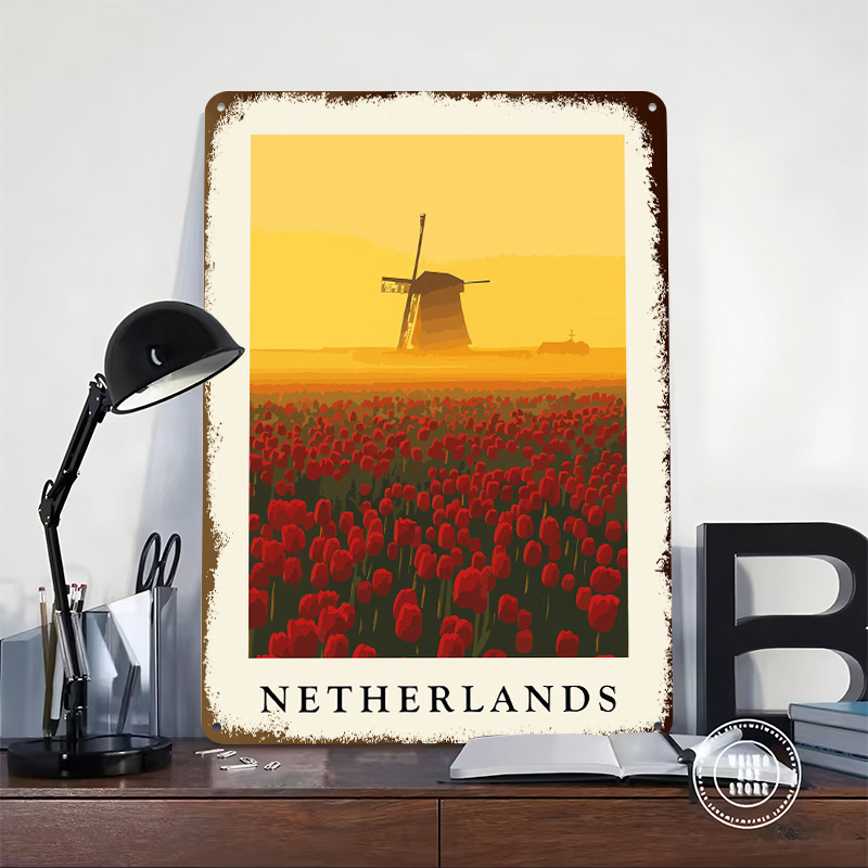 Netherlands Windmill and Tulip - Home Decor Netherlands avis et prix