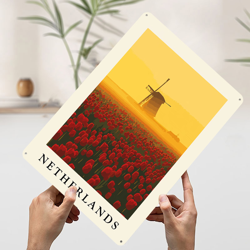 Netherlands Windmill and Tulip - Home Decor Netherlands avis et prix
