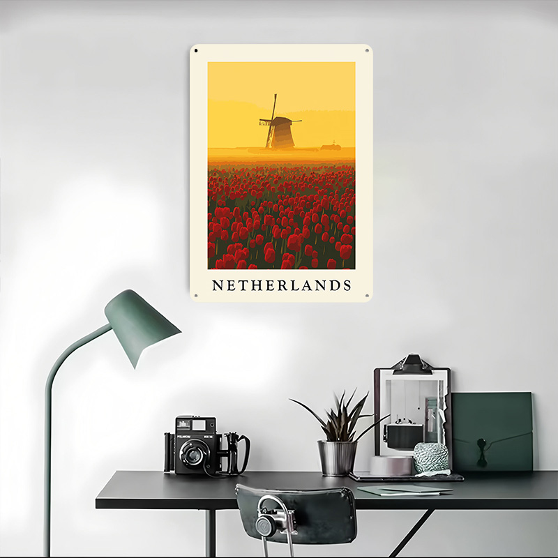Netherlands Windmill and Tulip - Home Decor Netherlands avis et prix
