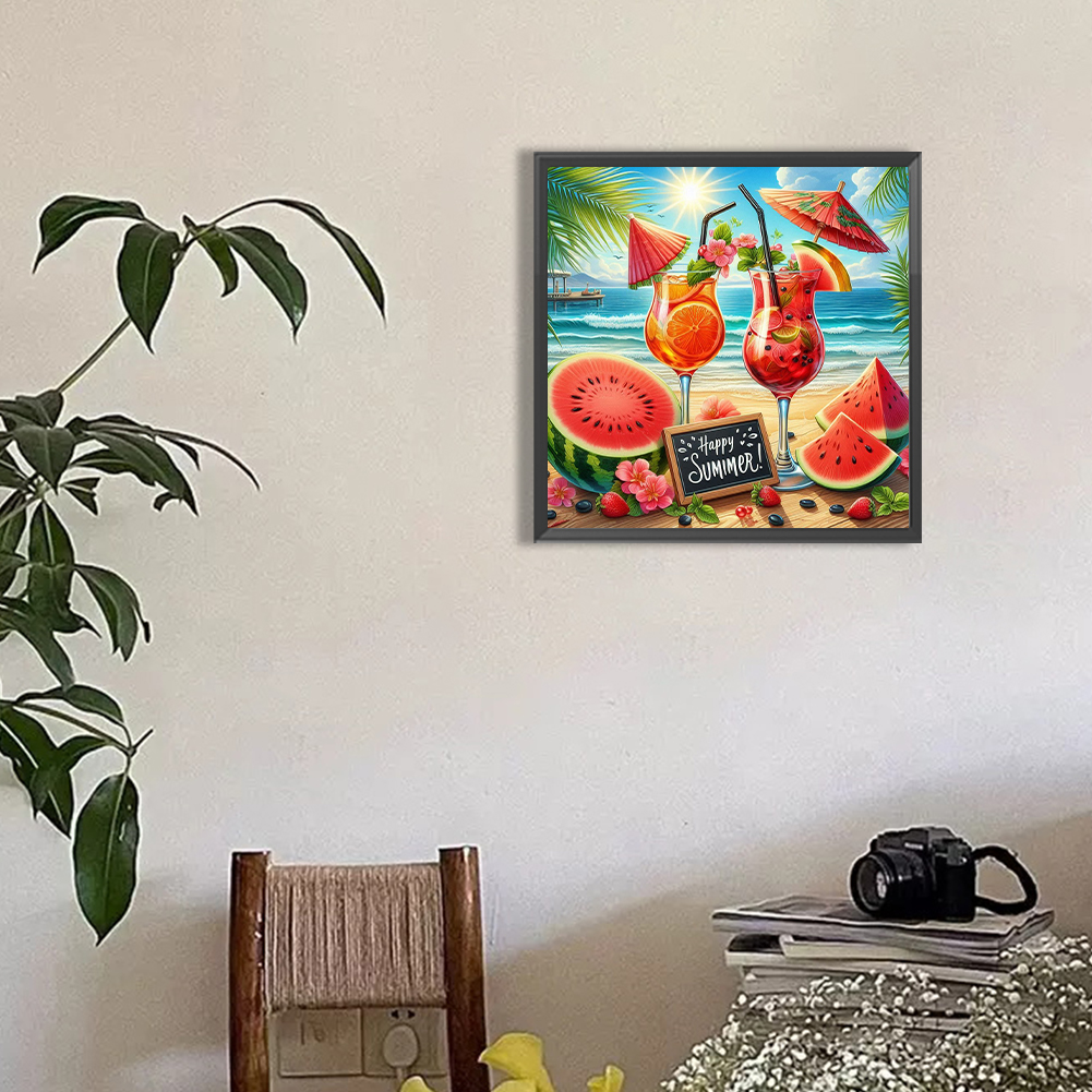 Summer Beach Full DIY 5D Round - Home Decor Diy Ideas avis et prix