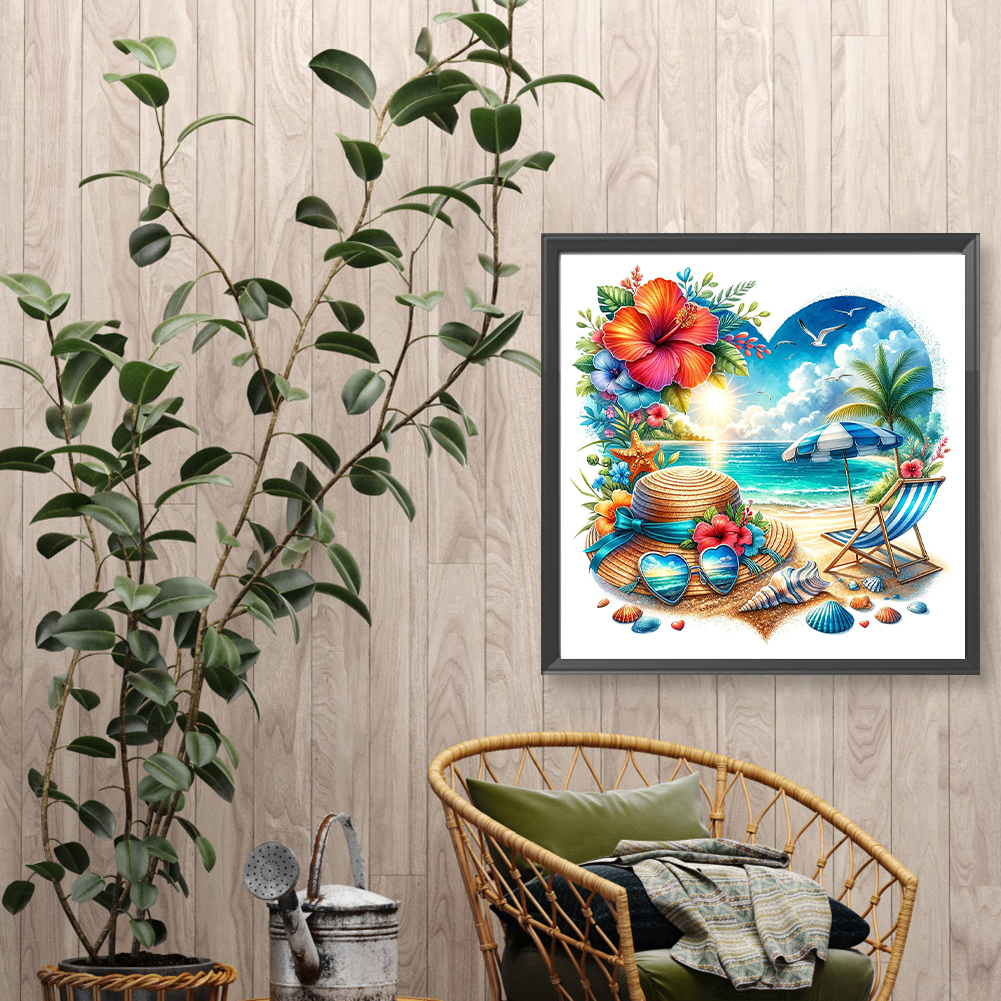 Summer Beach Full DIY 5D Round - Home Decor Diy Ideas avis et prix