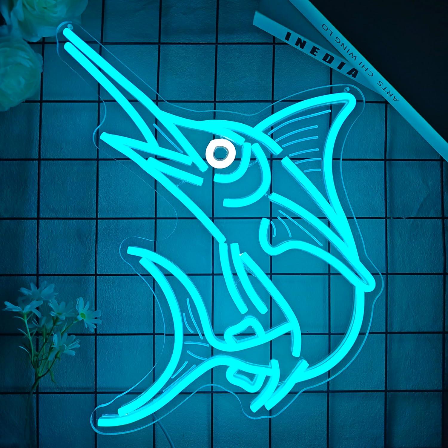 Marlin Fish Neon Sign Deep Sea - Home Decor Light avis et prix