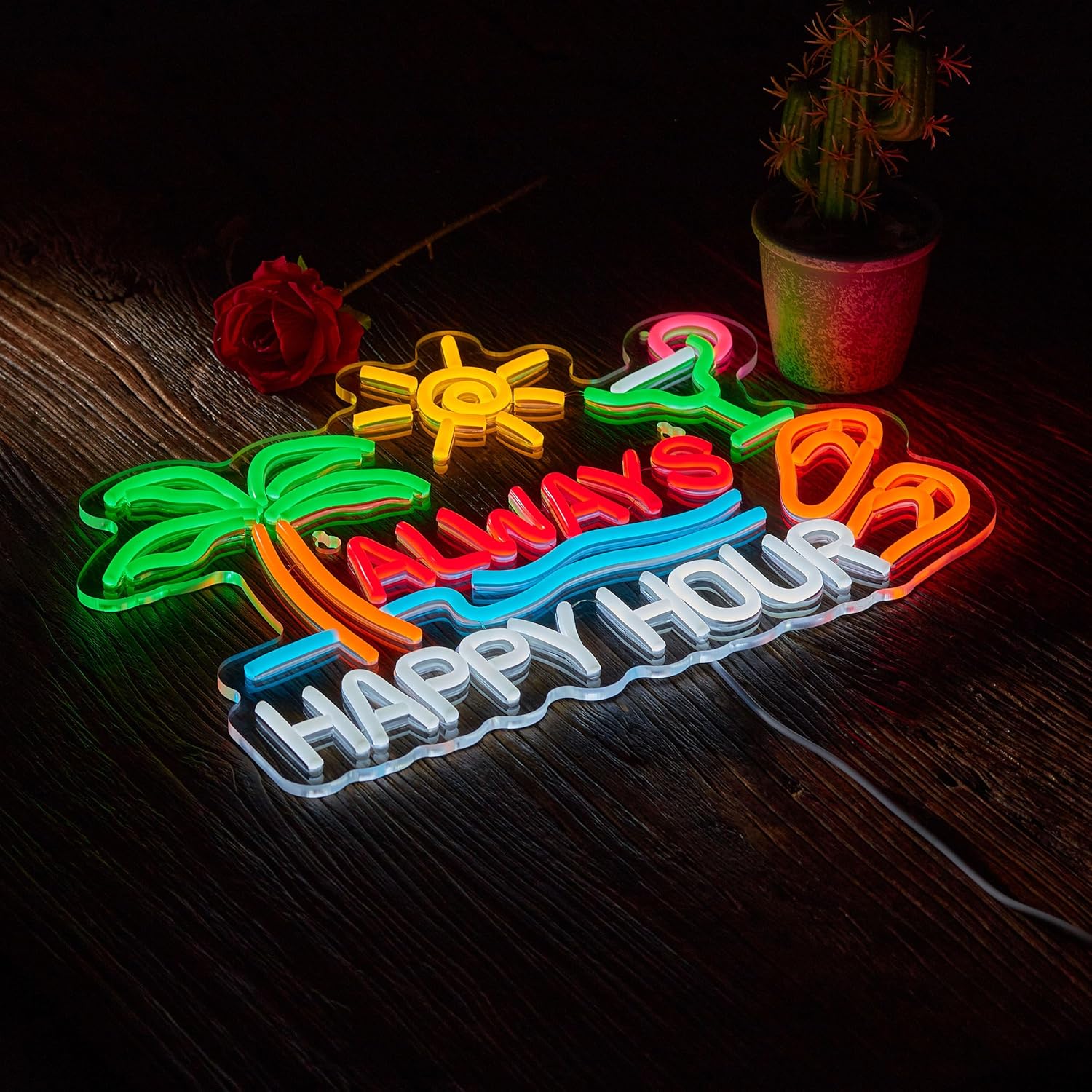 Always Happy Hour Beer Bar Neo - Home Decor Light avis et prix