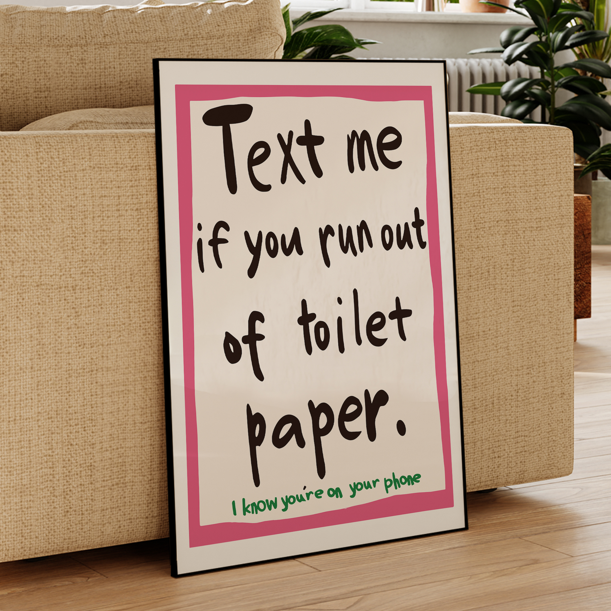 Modern Text Me If You Run Out  - Home Decor Scrap avis et prix