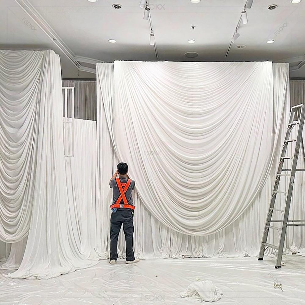 FSDKX Cheap White Ice Silk Clo - Home Decor Curtains avis et prix