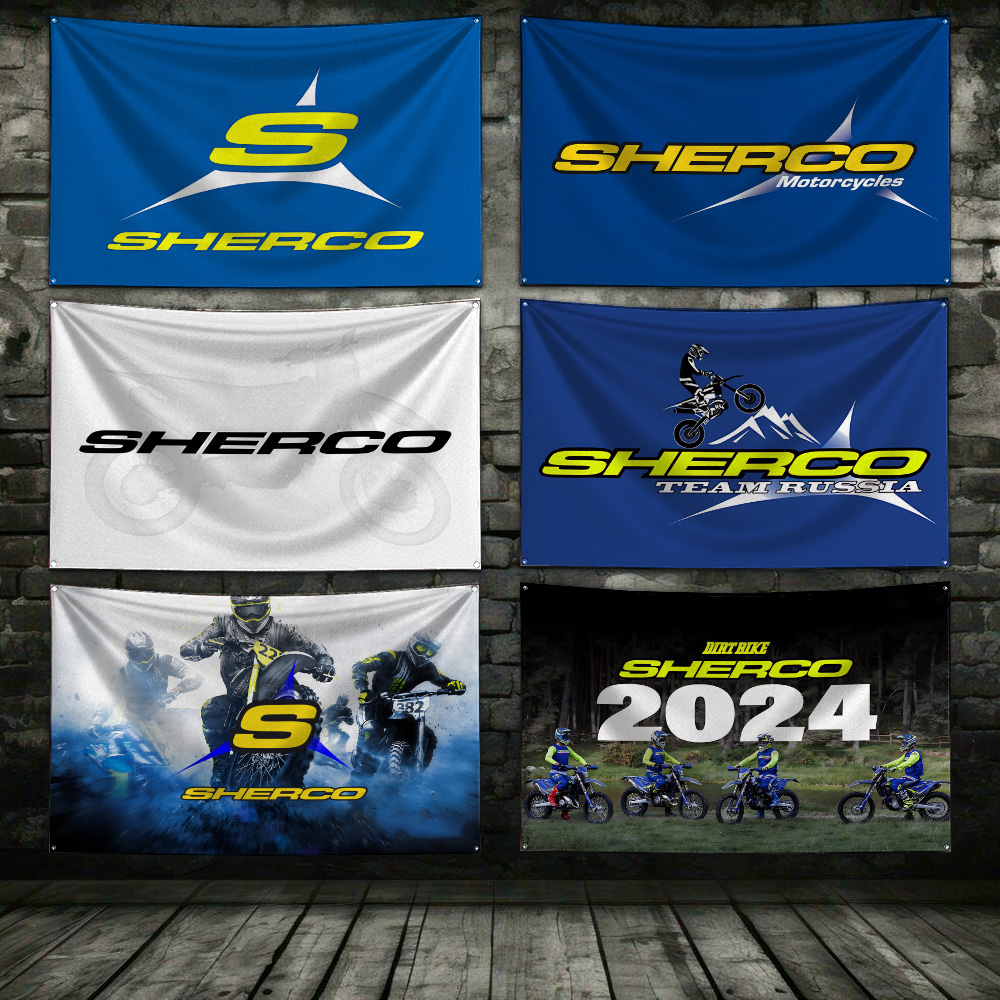 3x5 Ft Moto Cross Shercos Flag - Home Decor In avis et prix