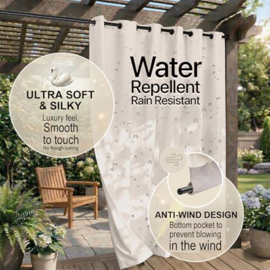 Waterproof Outdoor Curtain W84 - Home Decor Curtains avis et prix