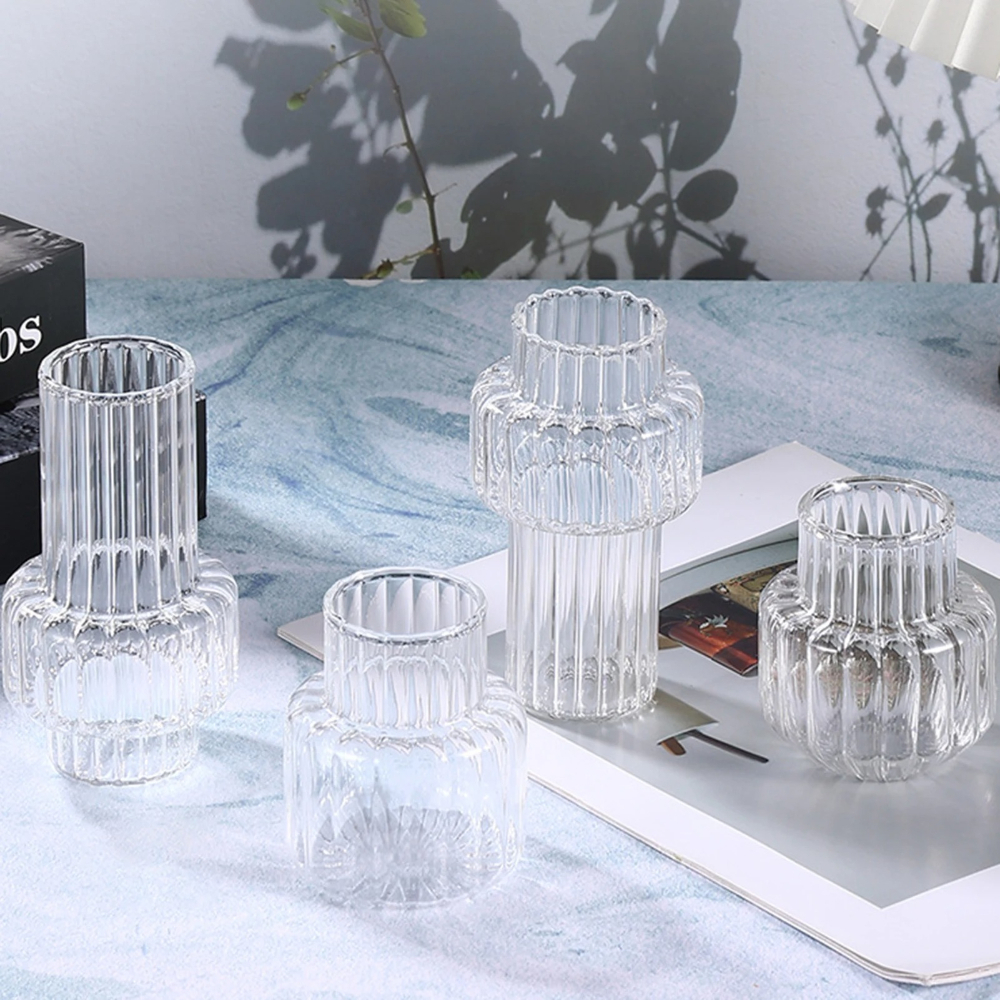 4pcs Creative Transparent Vase - Glass Vase Nordic avis et prix