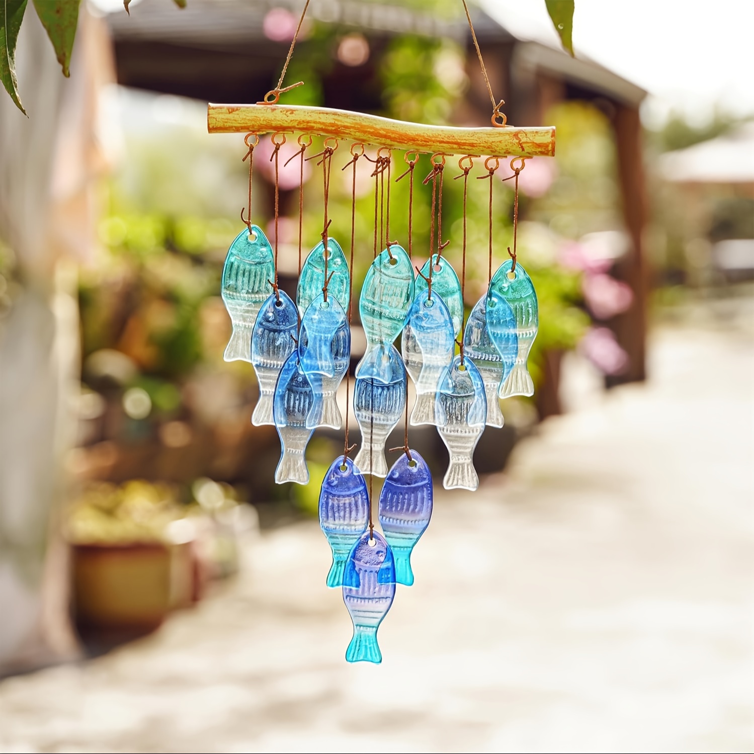 Blue glass sea wind chimes, ou - Boho Wind Chimes avis et prix